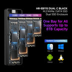 THERMALRIGHT HR-EB115 M.2 NVMe / SATA Dual Protocol SSD Enclosure with Type-C to Type-C Cable, EB115 Dual Protocol