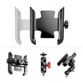 Aluminum Quick-Adjust Bicycle Extension Bar Mount, Phone Clamp Kit, Handlebar Tube Kit, Tube with Phone Clamp + Stick, Stick Tube Phone Clamp Combo Set