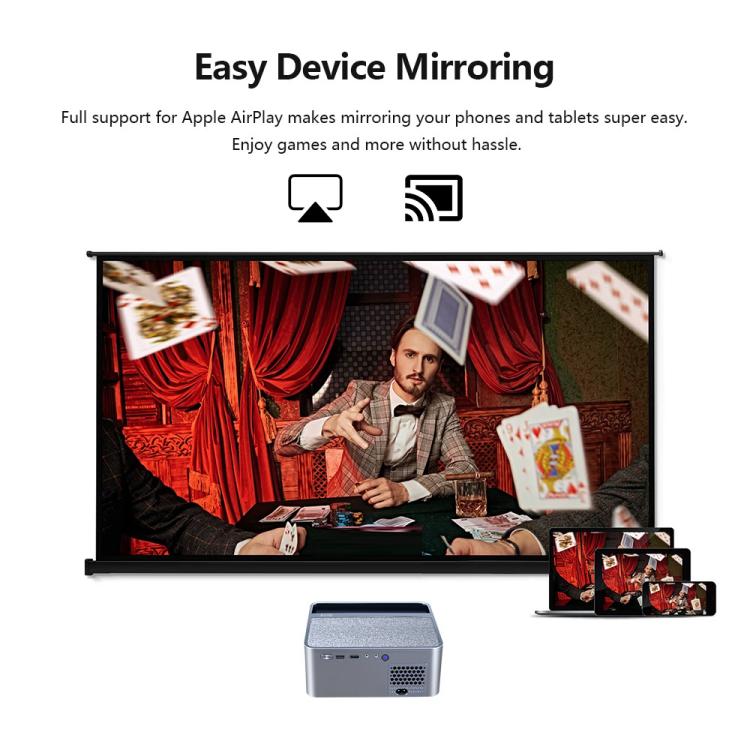 AUN A45 Pro 1080P Android ATV OS Smart Projector, EU Plug, US Plug, UK Plug, AU Plug