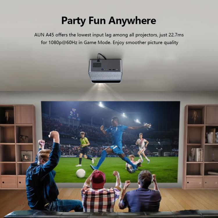 AUN A45 Pro 1080P Android ATV OS Smart Projector, EU Plug, US Plug, UK Plug, AU Plug