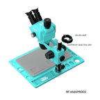 RF4 RF-6565Pro D2 6.5-65X Synchronous Zoom Trinocular Stereo Microscope with RF-D2 Aluminum Alloy Base, RF-6565Pro D2
