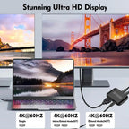 NK-E70 Type-C to HDTV, Type-C 4K 60Hz PD Power Port HD Video Splitter, Support MST and SST, Type-C to HDTV, Type-C