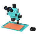 RF4 RF-6565-PO4 6.5X-65X Trinocular Stereo Zoom Microscope with PO4 Aluminum Alloy Base, RF-6565-PO4
