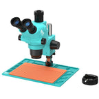 RF4 RF-6565-PO4 6.5X-65X Trinocular Stereo Zoom Microscope with PO4 Aluminum Alloy Base, RF-6565-PO4