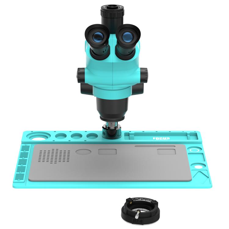 RF4 RF-6565TVD2 6.5X-65X Synchronous Zoom Trinocular Stereo Microscope with Aluminum Alloy Base, RF-6565TVD2