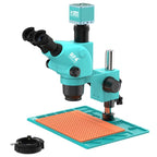 RF4 RF-6565-PO4-4K 6.5X-65X Trinocular Stereo Zoom Microscope with  with 4K Ultra HD Camera & PO4 Base, RF-6565-PO4-4K