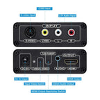 NK-H28 AV, S-VIDEO to HDMI, 3.5mm Audio Jack 1080P HD Video Converter, EU Plug, US Plug, UK Plug, AU Plug