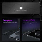 THERMALRIGHT HR-EB115 M.2 NVMe / SATA Dual Protocol SSD Enclosure with USB to Type-C Cable & Type-C to Type-C Cable, EB115 Dual Protocol Dual Cable
