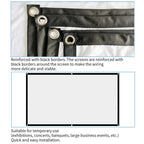 Simple Folding Thin Polyester Projector Film Curtain, 60 inch (16:9) Projection Area: 132x75cm, 60 inch (4:3) Projection Area: 120x90cm, 72 inch (16:9) Projection Area: 159x90cm, 72 inch (4:3) Projection Area: 146x110cm                                 ...