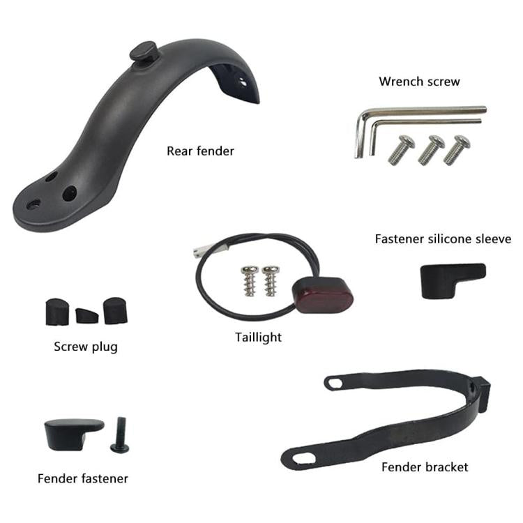 Electric Scooter Rear Fender with Hook Screw Tool, For Xiaomi Mijia M365