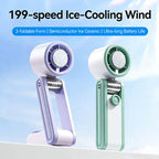 Y30 Portable Mini Tri-Fold Handheld Digital Display Cooling Fan