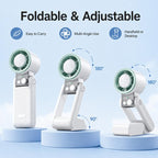 Y39 199-Level Smart Digital Display Knob Adjustable Mini Tri-Fold Handheld Cooling Fan