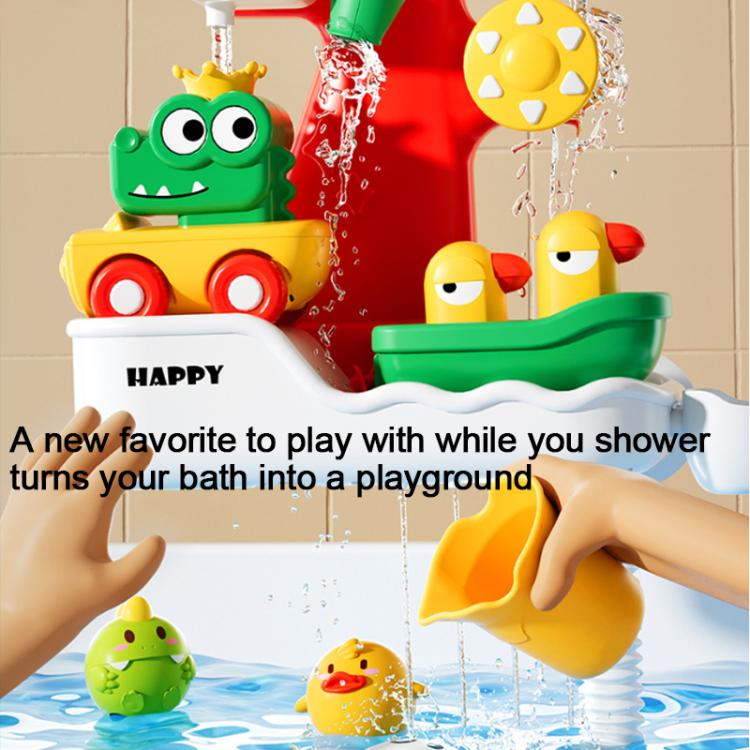 Baby Bath Water Play Shower Duck Interactive Toy Set, Battery, Rechargeable, Manual Version without Sprinkler