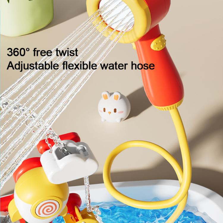 Baby Bath Water Play Shower Duck Interactive Toy Set, Battery, Rechargeable, Manual Version without Sprinkler