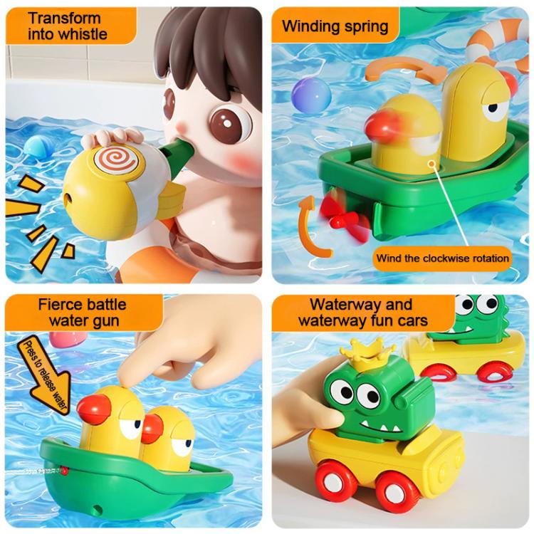 Baby Bath Water Play Shower Duck Interactive Toy Set, Battery, Rechargeable, Manual Version without Sprinkler