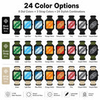 SANDA 3261 Colorful Casual 5ATM Water-Resistant Student Quartz Watch, Nylon Beige, Nylon Black, Nylon Green