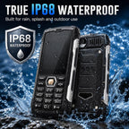 HP288 IP68 Rugged Phone, 2.8 inch, 4000mAh Battery, Network: 2G, BT, FM, SOS, Torch, Russian Keyboard, EU Plug, US Plug, UK Plug, AU Plug