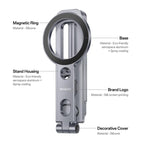 Yesido C231 Portable Folding Aluminum Alloy Tripod Desktop Magnetic Phone Selfie Stick Holder