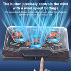 NUOXI C500 Triple Fan Transparent Colorful Panel Laptop Cooler with Four-Speed Fan Adjustment, NUOXI C500
