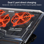 NUOXI C500 Triple Fan Transparent Colorful Panel Laptop Cooler with Four-Speed Fan Adjustment, NUOXI C500