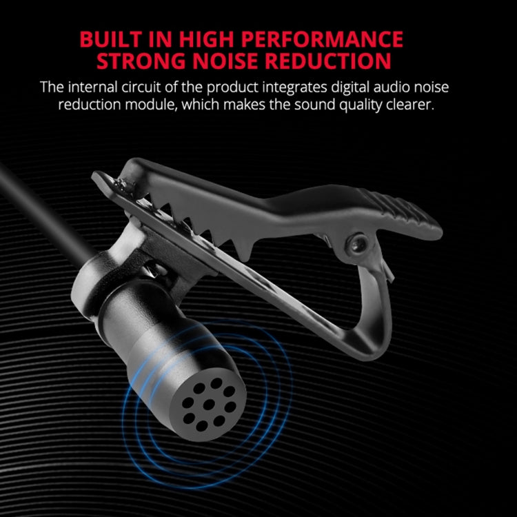 YELANGU MY2-C Type-C Interface Live Broadcast Interview Mobile Phone Lavalier Microphone, Length: 1.5m, MY2-C