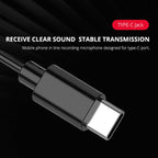 YELANGU MY2-C Type-C Interface Live Broadcast Interview Mobile Phone Lavalier Microphone, Length: 1.5m, MY2-C