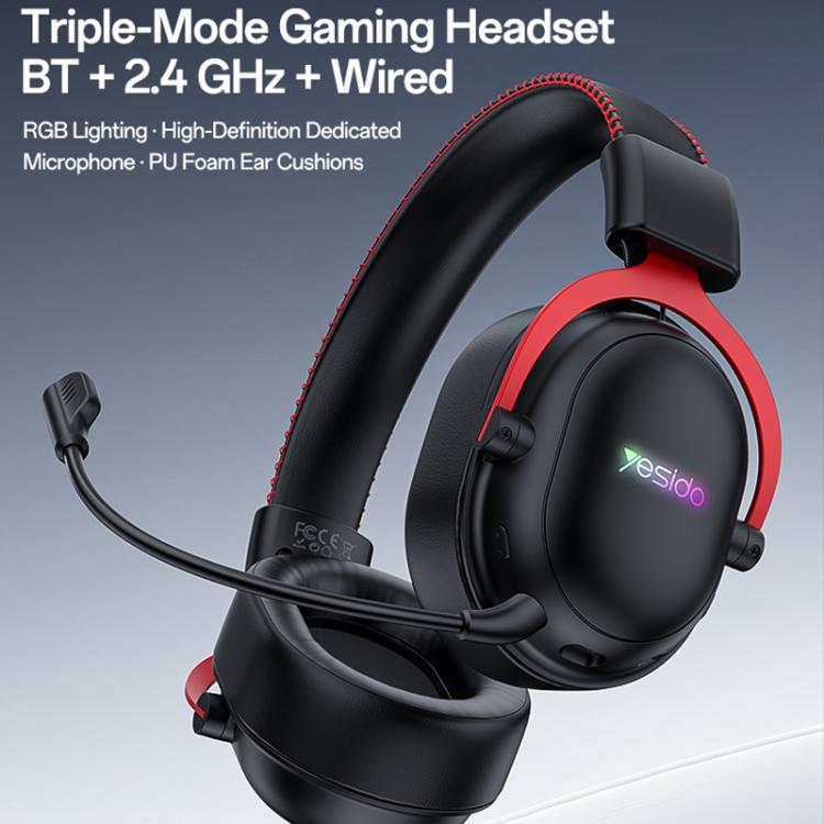Yesido EK07 Three-mode E-sports Gaming RGB Headset, EK07