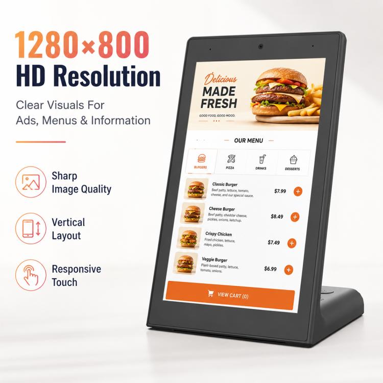 WL8019T 8 inch Vertical Screen HD Touch Screen Digital Signage, 4GB+64GB, Android 14 RK3576S Quad Core, US Plug, EU Plug, UK Plug