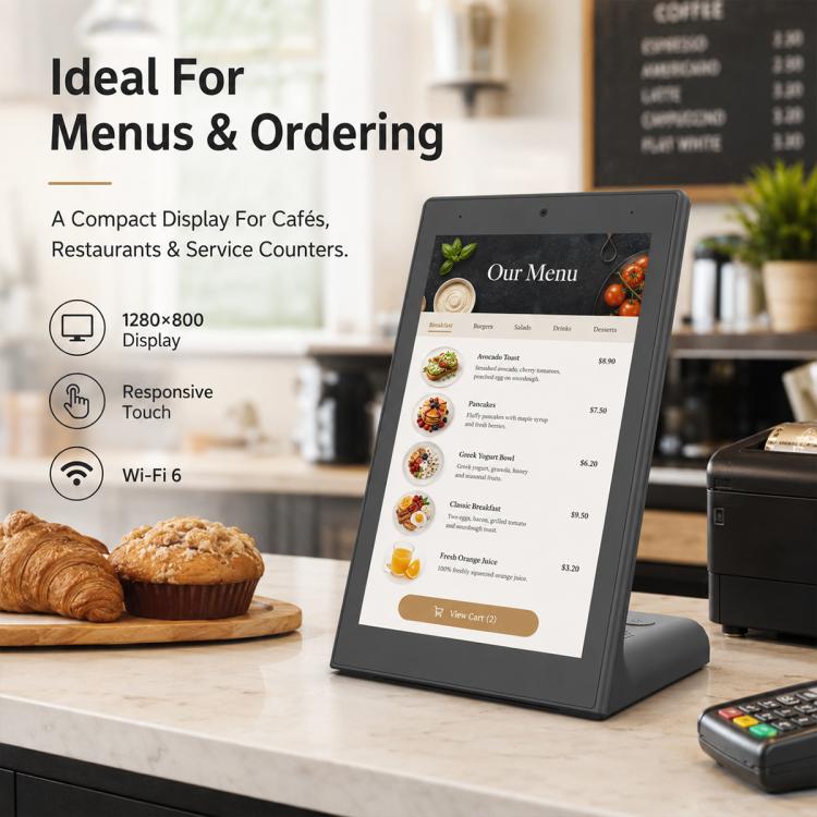 WL8019T 8 inch Vertical Screen HD Touch Screen Digital Signage, 4GB+64GB, Android 14 RK3576S Quad Core, US Plug, EU Plug, UK Plug
