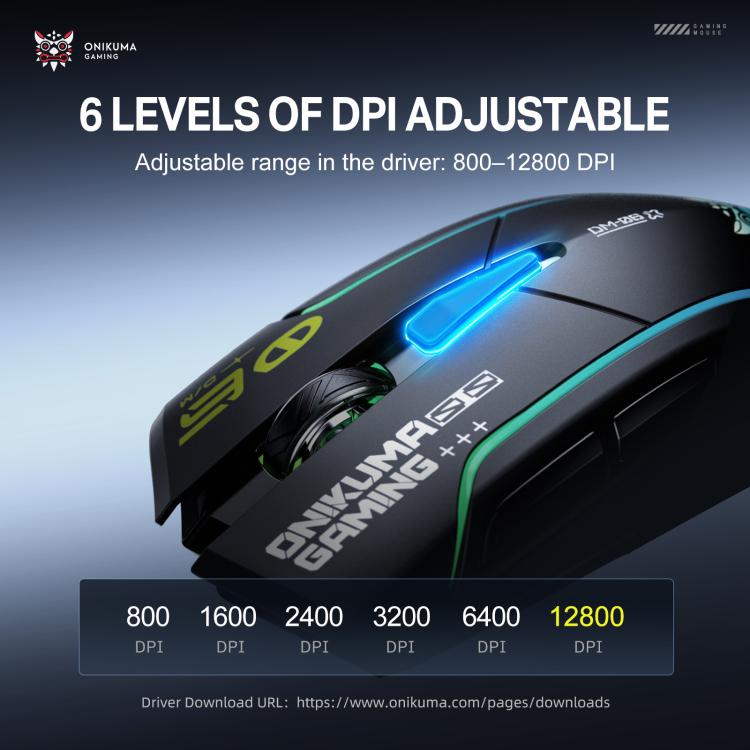 ONIKUMA DM06 RGB Three-mode E-sports Gaming Mouse, DM06