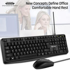 SHIPADOO D330 Wired Keyboard Mouse Set