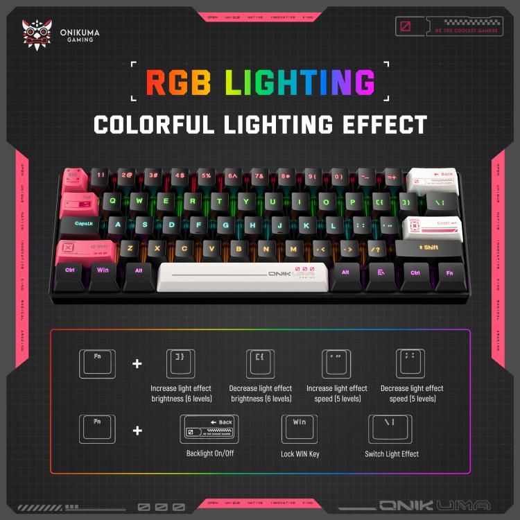 ONIKUMA MT605 Three-mode 61-Key E-sports Mechanical Keyboard, MT605
