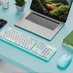 SHIPADOO EF128 2.4G 4800 DPI Wireless Keyboard Mouse Set, Solid Color Series
