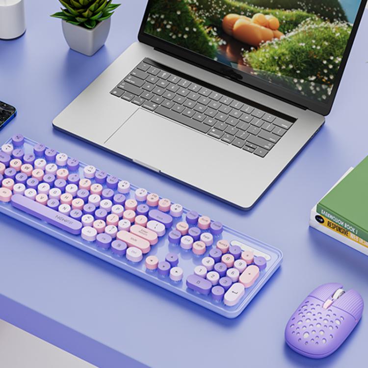 SHIPADOO EF128 2.4G 4800 DPI Wireless Keyboard Mouse Set, Color Mixing Series