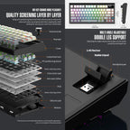 SHIPADOO JK750 Blue Switch RGB 79 Keys Three Modes Mechanical Keyboard