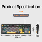 SHIPADOO K700 Wired Knob Switch 98-Key Gaming RGB Keyboard