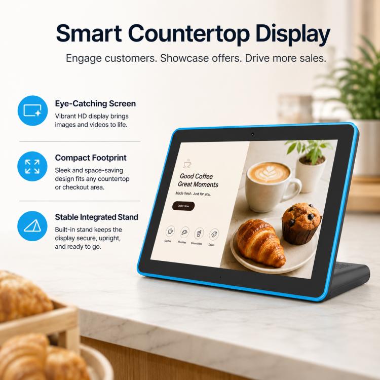 WL1088T 10.1 inch IPS HD Touch Screen Digital Signage, 2GB+16GB, Android 11 RK3568 Quad Core, with LED Light, US Plug, EU Plug, UK Plug