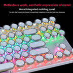 SHIPADOO HJK919-7 Round Keycap RGB Wired Mechanical Keyboard