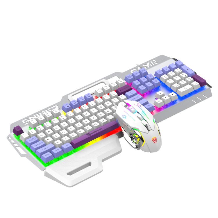 SHIPADOO GT500  Tri-color Block RGB Metal Cover Suspended Wired Gaming Keyboard with Mouse
