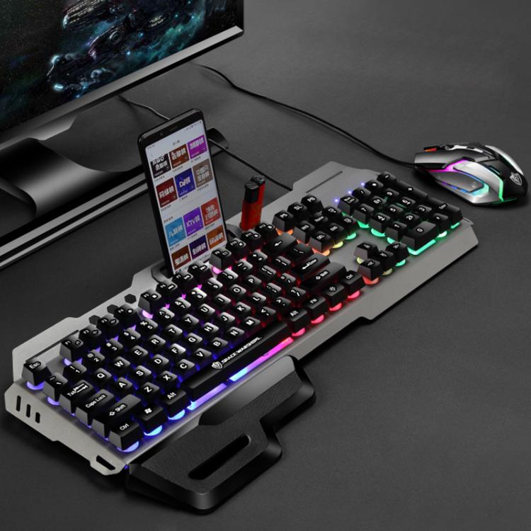 SHIPADOO GT700 Illuminated Wired Gaming Keyboard and 4D 2400DPI Mouse Set, GT700 4D 2400DPI Mouse Black, GT700 4D 2400DPI Mouse White