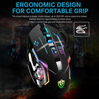 SHIPADOO GT700 Illuminated Wired Gaming Keyboard and 4D 2400DPI Mouse Set, GT700 4D 2400DPI Mouse Black, GT700 4D 2400DPI Mouse White