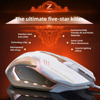 SHIPADOO S150 4D 1600 DPI Ergonomic Optical USB Wired Mouse