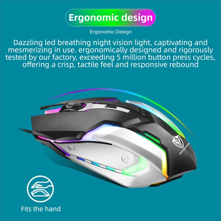 SHIPADOO S150 4D 1600 DPI Ergonomic Optical USB Wired Mouse