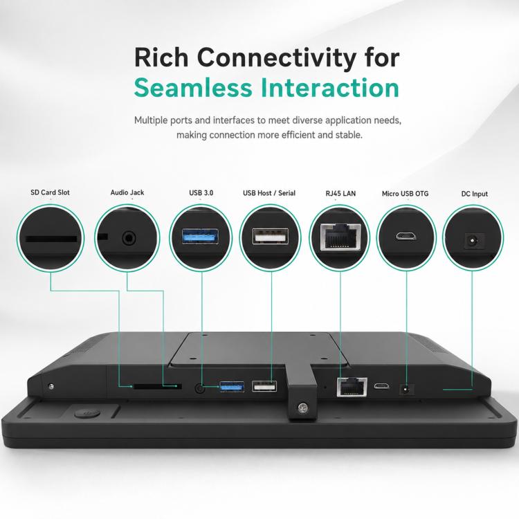 WF1038T 10.1 inch IPS HD Touch Screen Digital Signage, 2GB+16GB, Android 11 RK3568 Quad Core, US Plug, EU Plug, UK Plug