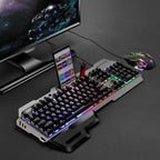 SHIPADOO GT700 Illuminated Wired Gaming Keyboard and 6D 4800DPI Mouse Set, GT700 6D 4800DPI Mouse Black, GT700 6D 4800DPI Mouse White