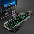 SHIPADOO GT700 Illuminated Wired Gaming Keyboard and 6D 4800DPI Mouse Set, Tri-color Backlight Version, GT700, Tri-color Backlight Version