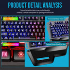 SHIPADOO GT700 Illuminated Wired Gaming Keyboard and 6D 4800DPI Mouse Set, Tri-color Backlight Version, GT700, Tri-color Backlight Version