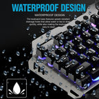SHIPADOO GT700 Illuminated Wired Gaming Keyboard and 6D 4800DPI Mouse Set, Standard Character Transparent Version, GT700, Standard Character Transparent Version