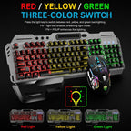 SHIPADOO GT700 Illuminated Wired Gaming Keyboard and 6D 4800DPI Mouse Set, Standard Character Transparent Version, GT700, Standard Character Transparent Version