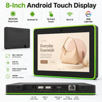 WA8059T 8 inch HD Touch Screen Digital Signage with LED, 4GB+32GB, Android 14 RK3576S Octa Core, EU Plug, US Plug, UK Plug